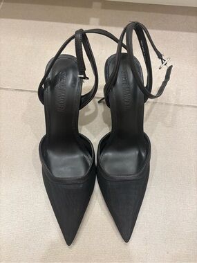 Steve Madden Alliance Black Pointed Slingback Pumps - Mesh